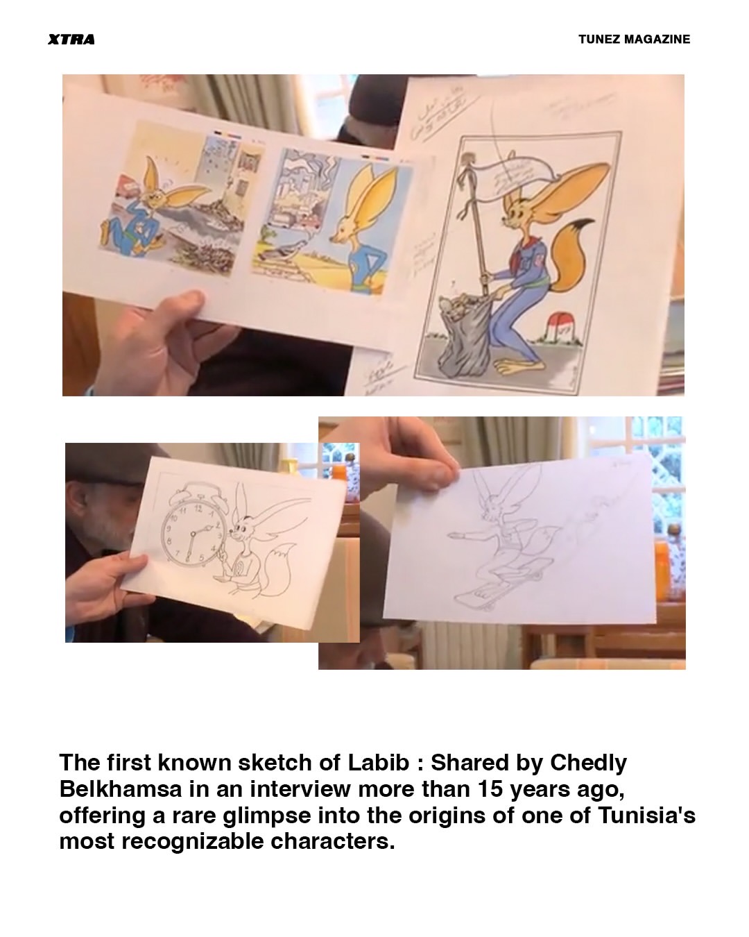 First known sketches of Labib shared by Chedly Belkhamsa
